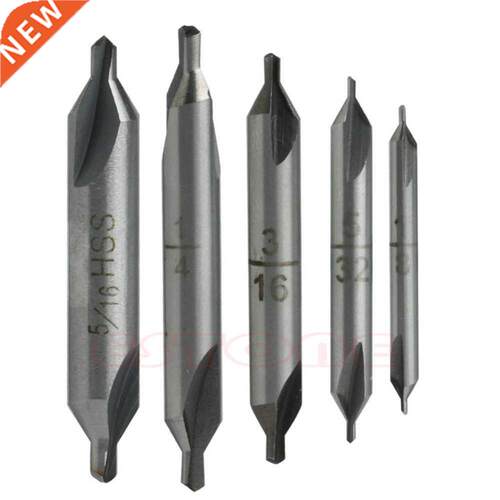 5 Pcs 60 Degree HSS Center Spotting Drill Bits Combined Coun