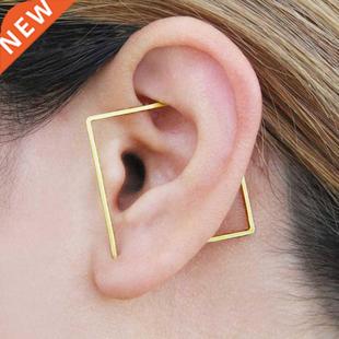 Gold Ear Cuff Ear Climber Handmade Square Earrings Gold Fill