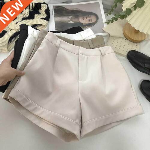 KUSAHIKI High Waist Woman Suit orts 2022 Spring Korean Bot