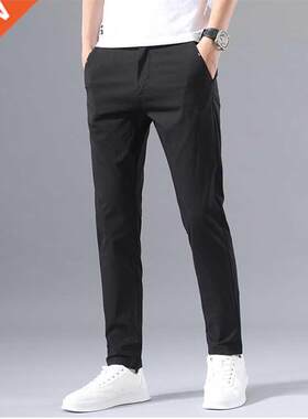 Smart Casual Pants Men Classic Cotton Straight Business Form