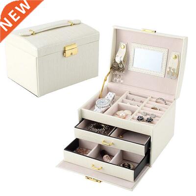 New Luxury Three-tier Storage Jewelry Box 三层珠宝首饰盒