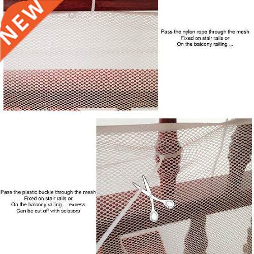 3m Solid Rail Balcony Thick Mesh Fall Protection Home Decor