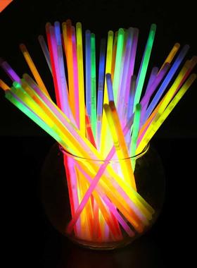 100pcs Glow Stick Safe Light Multicolor Stick Necklace