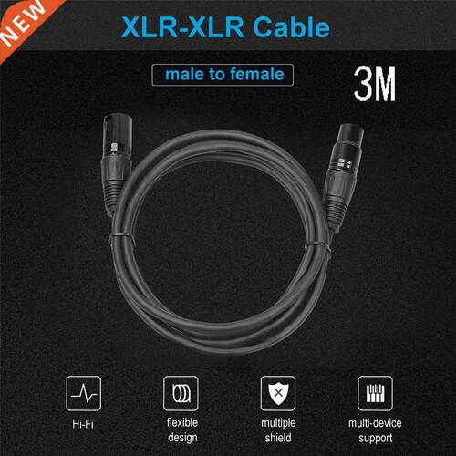 1/3M XLR Audio Cable XLR To XLR Male and Female 3pin Premium