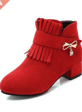 Girls Fashion Boots Leather Sport Shoes For Children High He