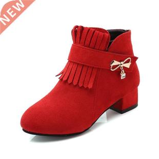 Girls Fashion Boots Leather Sport Shoes For Children High He