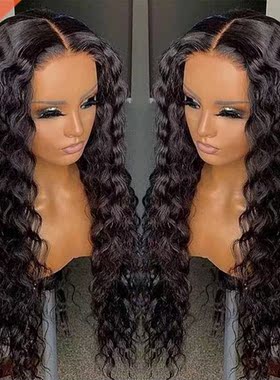 Nicelight Loose Deep Wave Frontal Wig Brazilian Transparent