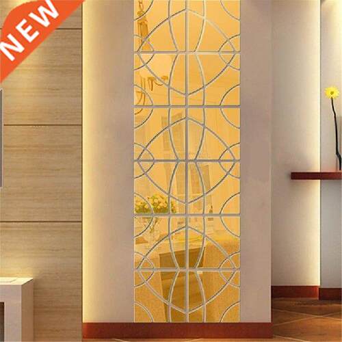 Art Decor  3D Mirror Geometric Hexagon Acrylic Home Door