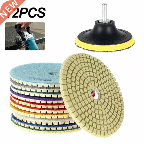 12Pcs Diamond Polishing Pads Set Durable Wear-resistant Sand