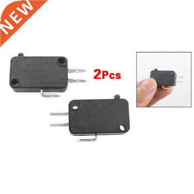 2 Pcs Electric 1NC Contacts Button Micro Switch Black