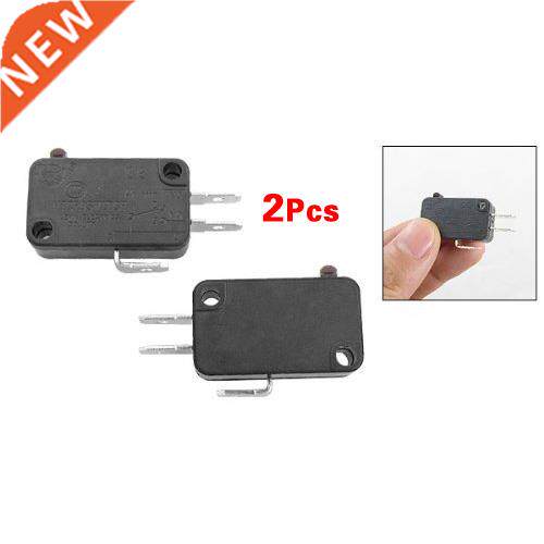 2 Pcs Electric 1NC Contacts Button Micro Switch Black