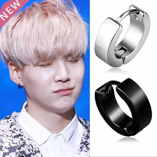 1pair Anti-allergic titanium steel earring punk rock Stud Ea