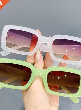Retro Rectangle Sunglasses Women and Men Vintage Small Squar