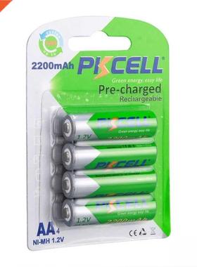4Pcs PKCELL AA Rechargeable Battery 2200mAh NIMH AA battery