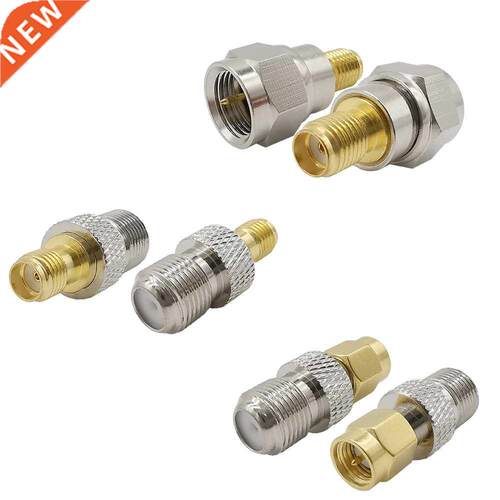 6Pcs SMA-F Adapter SMA Male Female to F Female Plug RF Coaxi