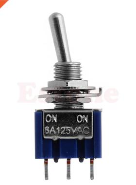 Mini 6A 125VAC SPDT MTS-102 3-Pin 2 Position On-on Toggle Sw