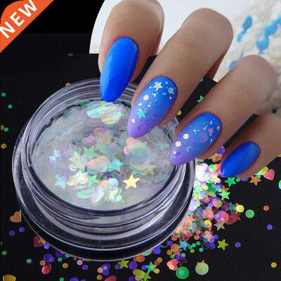 Holographic Mermaid Aurora Sequins for Nails Glitter Flakes