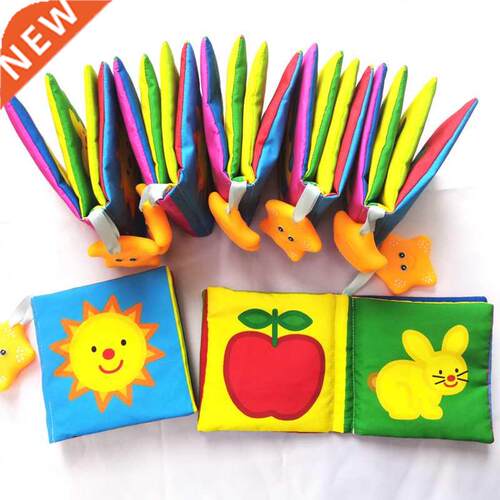 Cartoon Fruits Washable Baby Cloth Books Bath Toy Loud Paper
