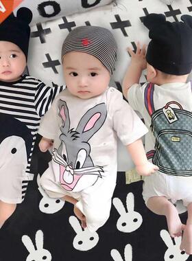 2022 Summer New Baby Romper Short Sleeve Baby Boys Girls Clo