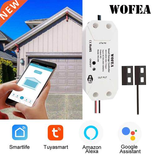 Wofea Tuya Smart WF 2.4G Garage Door Opener Controller Ope