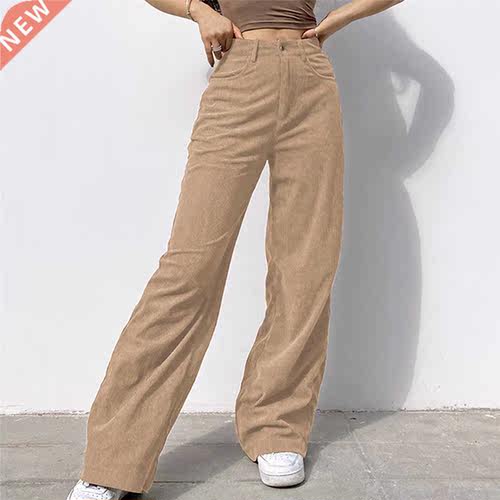 2021 New Spring Fashion Jeans Women Pants Solid Mid Waisted
