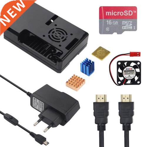 Raspberry Pi 3 Model B Plus + ABS Case + 16G SD Card + Fan +