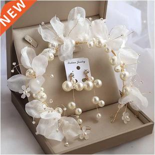 wedding Bride Headdress Hair Bands Immortal Beaded Flower Gi