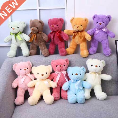 10 Colors 30cm Coloured Bear Plush Toys Stuffed Teddy Bear S