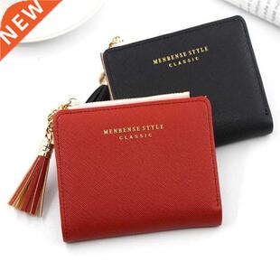 Heart Tassel Women Wallet Small Cute Wallet Women Short Leat