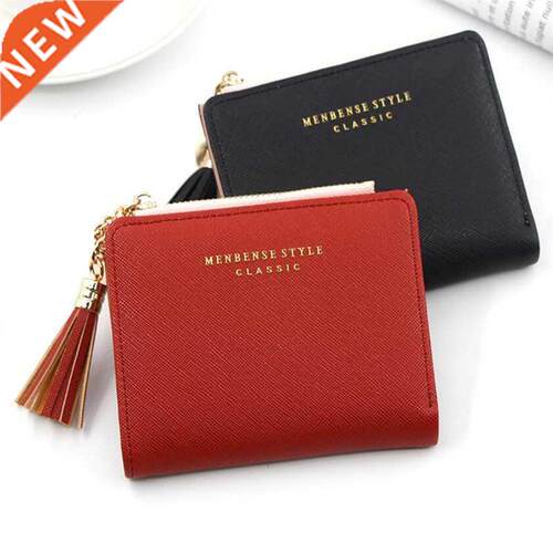 Heart Tassel Women Wallet Small Cute Wallet Women Short Leat
