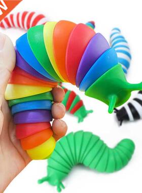 2022 Toy Fat rain Slug Articulated Flexile 3D Slug Fidget