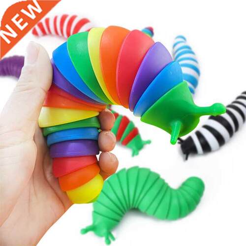 2022 Toy Fat rain Slug Articulated Flexile 3D Slug Fidget