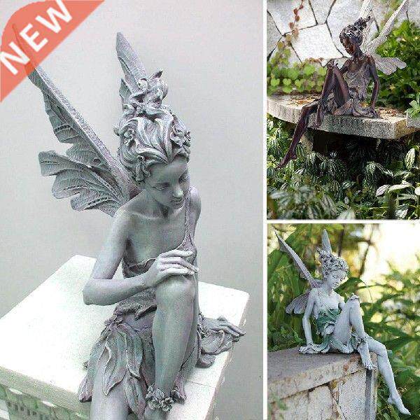 1Pcs Tudor And Turek Sitting Fairy Statue Garden Ornament图片