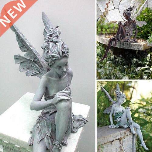1Pcs Tudor And Turek Sitting Fairy Statue Garden Ornament