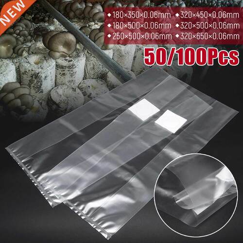6 Sizes PVC Mushroom Spawn Grow Bag Substrate High Temp Pre