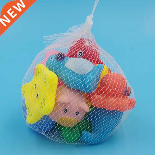 10 Pcs/Pack Cute Animals Bath Toy Colorful Soft Rubber Float
