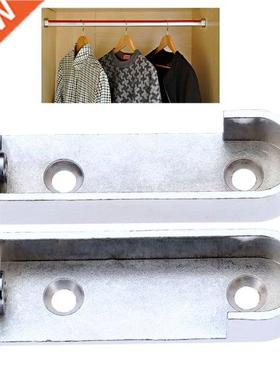 2Pcs 16mm Dia Zinc Alloy Clothes Hanging Rod Holder Fitting