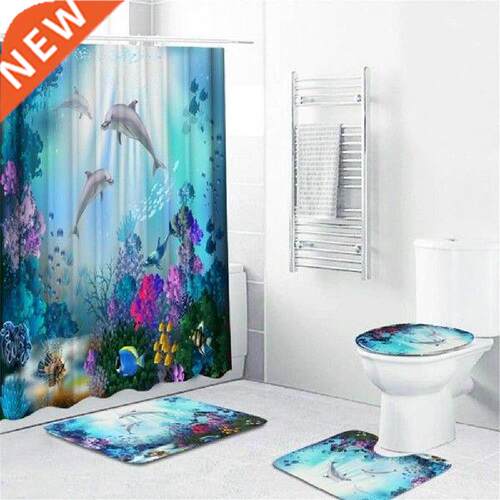 Deep Ocean Sea Shower Curtain Bathroom Waterproof Non-slip