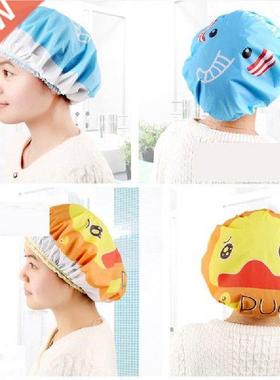 Cute Cartoon Shower Cap Hat For Baths & Saunas Lace Elas