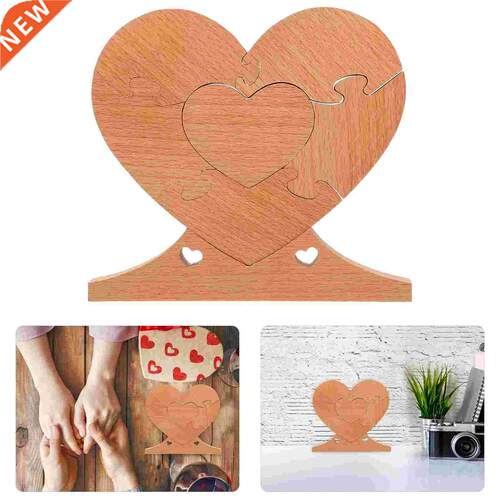 1pc Unique Heart Shaped Puzzle Adornment Home Decor