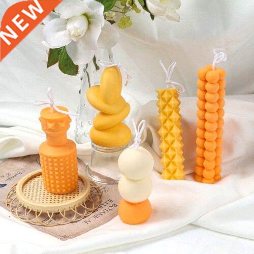 Silicone Cake Molds Abstract Geometric Line Candle Mold