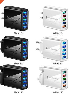 48w Luminous 5usb Mobile Phone Charger Portable 5 USB Port M