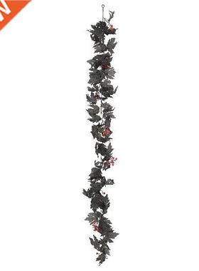 1 Set of Indoor Plant Decor Maple Leaf Rattan Fake Vine