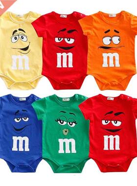 2022 Summer Newborn Baby Boy Girl Bodysuit Short Sleeve Cott