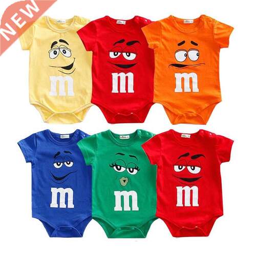 2022 Summer Newborn Baby Boy Girl Bodysuit Short Sleeve Cott