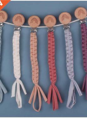 Baby Cotton Handmade Pacifier Chain Soft Newborn Soothing Ra