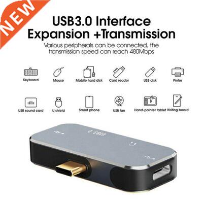 USB C Hub 4 Ports Type C to USB 3.0 Hub Splitter Adapter for