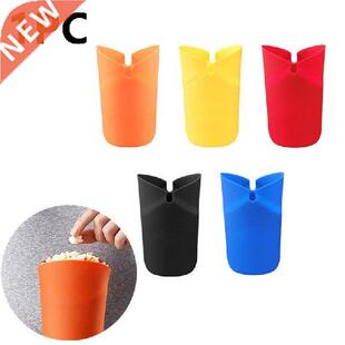 Foldable Silicone Popcorn Bucket Popcorn Bowl Food Grade