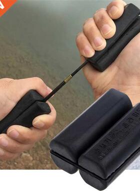 1pc New Rubber Shrink Device Non-slip Rod Black Fishing Supp