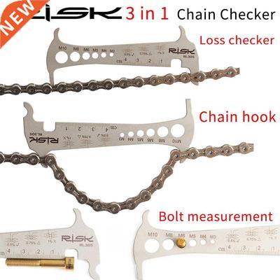 304 Steel Bike Chain Checker Wear Indicator 3 in 1 Screws Me
